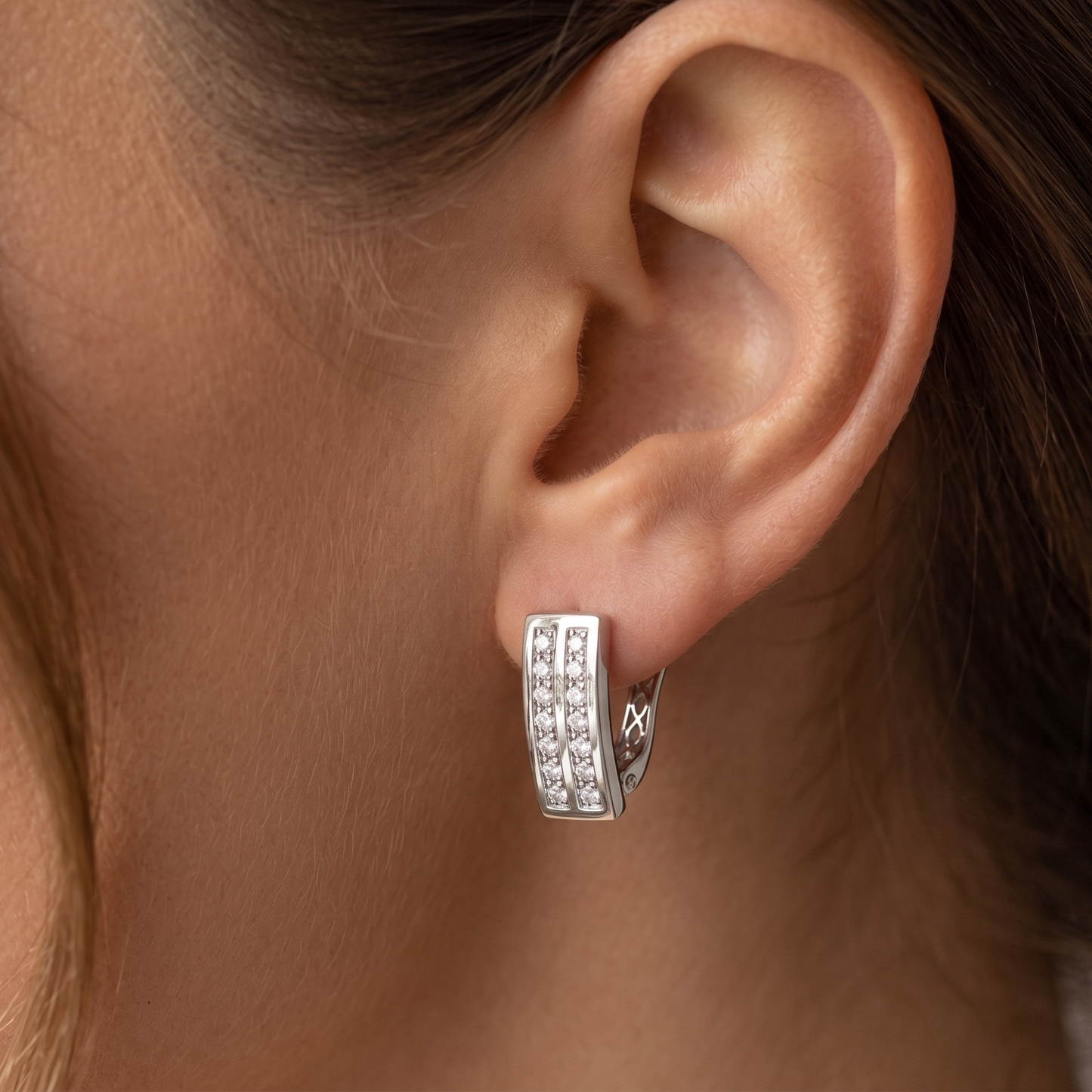 Aros placa con brillantes