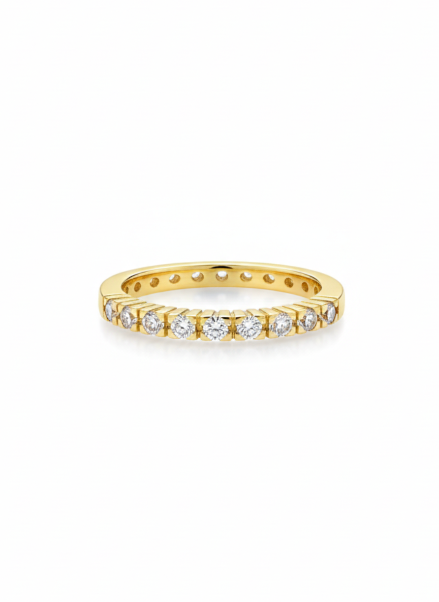 Anillo medio cintillo