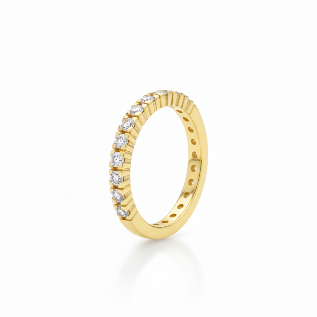 Anillo medio cintillo