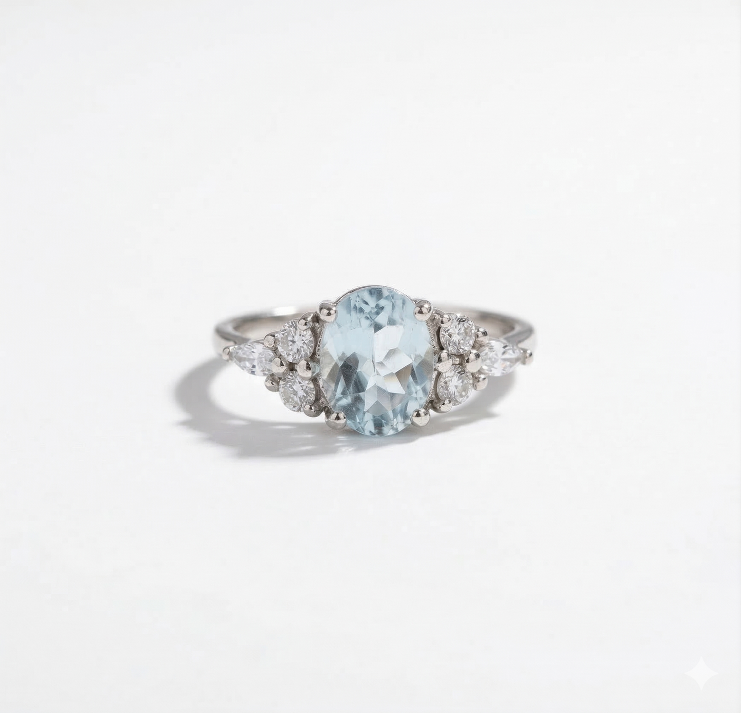 Anillo agua marina