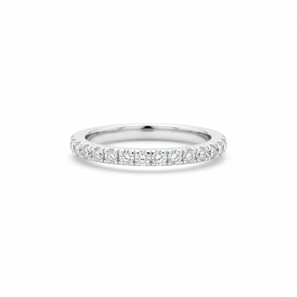 Anillo medio cintillo